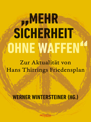 cover image of "Mehr Sicherheit ohne Waffen"